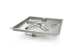 18" Square Bowl Pan Penta Burner Fire Pit Insert - Electronic Ignition - HPC
