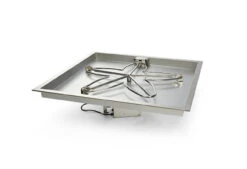 24" Square Bowl Pan Penta Burner Fire Pit Insert - Electronic Ignition - HPC