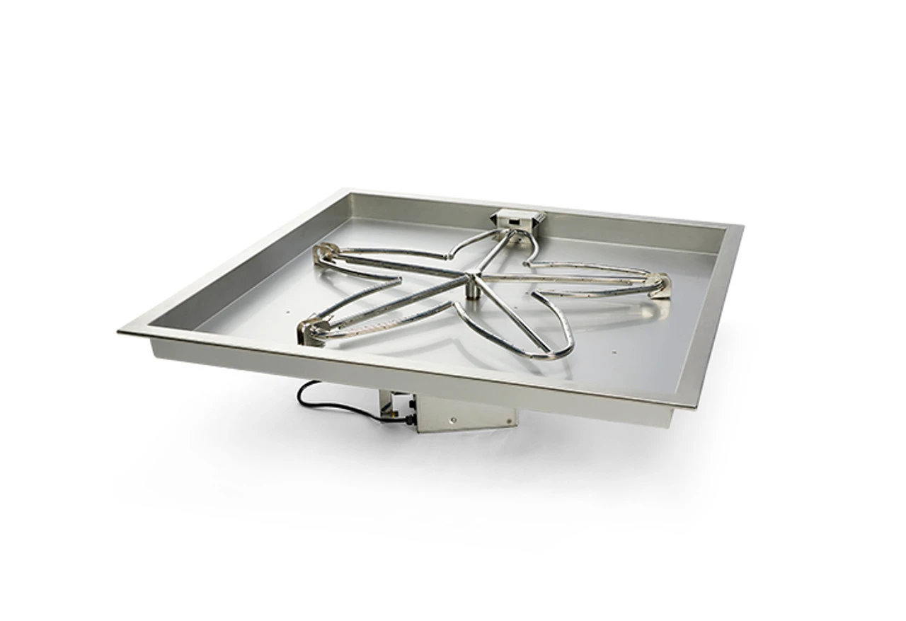 18" Square Bowl Pan Penta Burner Fire Pit Insert – HI/LO - Electronic Ignition - HPC 1 18" Square Bowl Pan Penta Burner Fire Pit Insert – HI/LO - Electronic Ignition - HPC