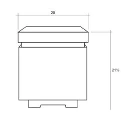 TAVConcrete Propane Enclosure 20" X 20" -Home Fire Pit Tav Dimensions 1x1 web 08587.1612299256