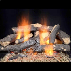 18" Fireside Supreme Oak See-Through Gas Log Set | Majestic