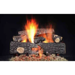 18" Fireside Realwood Log Set With LP Safety Pilot Hearth Kit | Majestic
