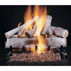 Rasmussen 24" Birch Ceramic Log Set - Single Face