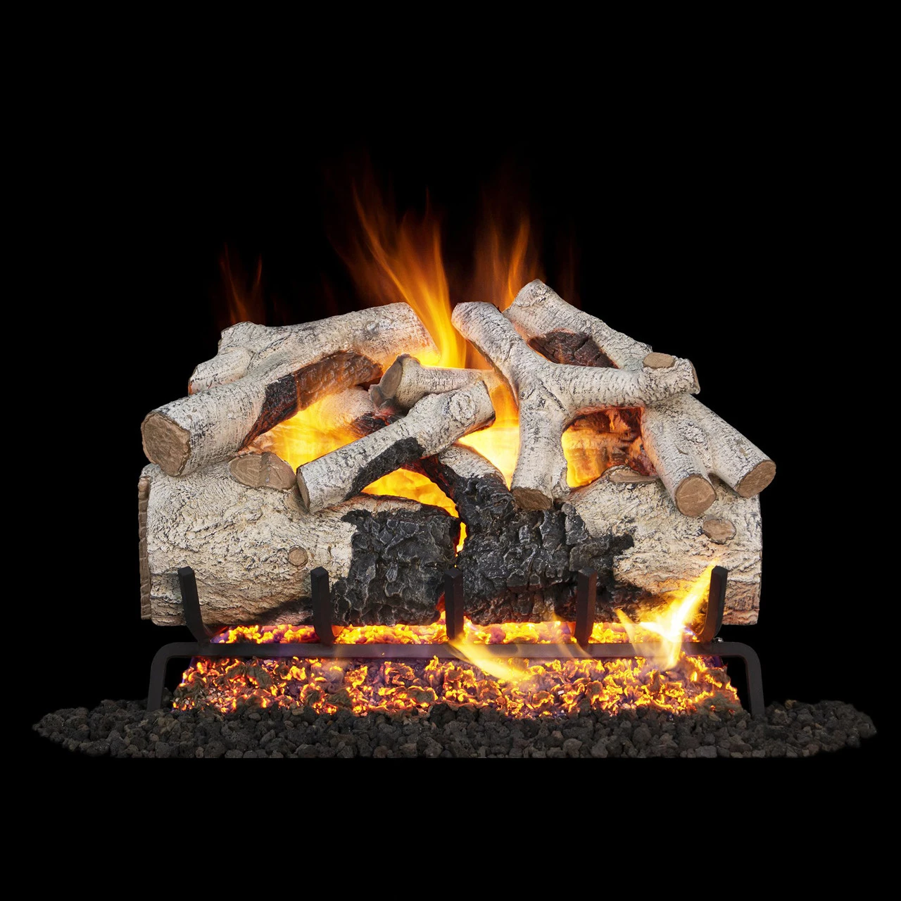 Real Fyre 18-inch Burnt Aspen Gas Logs Set 1 Real Fyre 18-inch Burnt Aspen Gas Logs Set