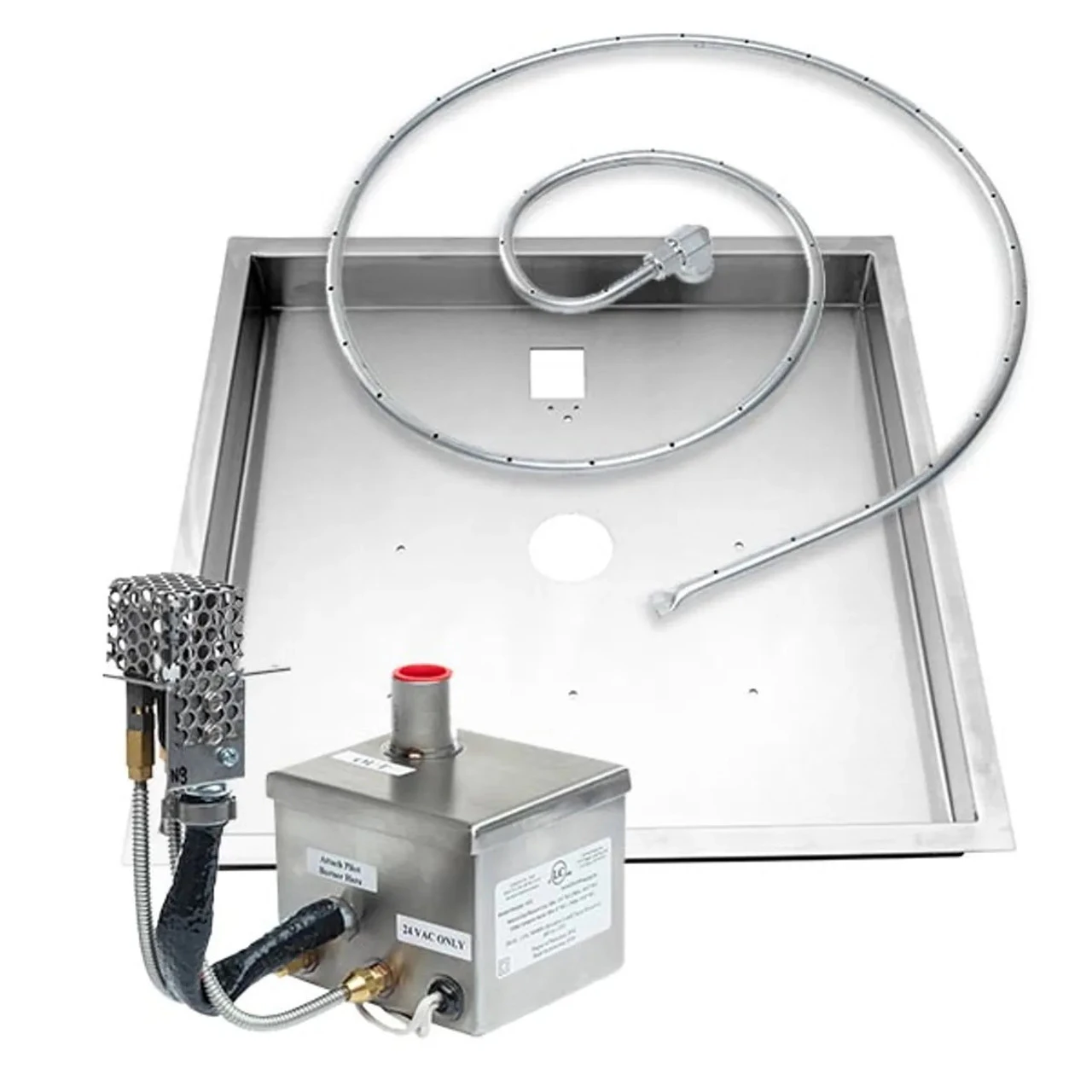 MGSQDIBP Electronic Ignition Gas Fire Pit Burner Kit With Square Drop-In Pan | Fire By Design 1 MGSQDIBP Electronic Ignition Gas Fire Pit Burner Kit With Square Drop-In Pan | Fire By Design