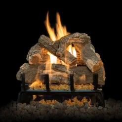 Arizona Weathered Oak Vented Front View Gas Log Set | Grand Canyon Gas Logs -Home Fire Pit azwo18 3 full 12822.1648039636