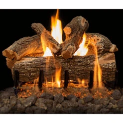 Arizona Weathered Oak Vented Front View Gas Log Set | Grand Canyon Gas Logs -Home Fire Pit azwo21 full 31542.1648039643