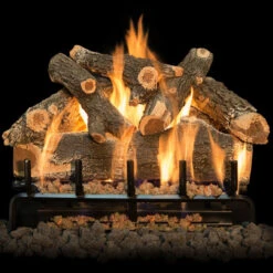 Arizona Weathered Oak Vented See Through Gas Log Set | Grand Canyon Gas Logs -Home Fire Pit azwo24 3 full 49105.1648039638.1280.1280 31461.1648736780
