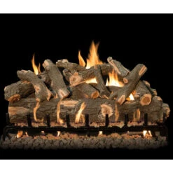 Arizona Weathered Oak Vented Front View Gas Log Set | Grand Canyon Gas Logs -Home Fire Pit azwo42 3 full 38833.1648039640