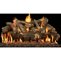 Arizona Weathered Oak Vented Front View Gas Log Set | Grand Canyon Gas Logs -Home Fire Pit azwo42 full 04051.1648039640