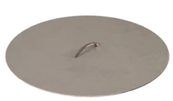 32” Circular 3/16” Brushed Aluminum Fire Pit Cover + 1 Handle: For 30” Opening