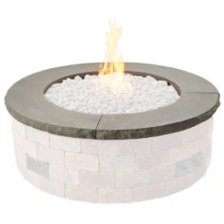 Concrete Top For Round Bronson Block Gas Fire Pit Kit (4 Pieces Total) BRON52-TC-K - The Outdoor Greatroom Company -Home Fire Pit bron52 cg tc a 02 21 28730.1659079293