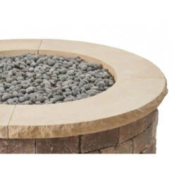 Concrete Top For Round Bronson Block Gas Fire Pit Kit (4 Pieces Total) BRON52-TC-K - The Outdoor Greatroom Company