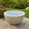 Outdoor GreatRoom Round Grey Glass Burner Cover For CF-20 - 20-R-GGC