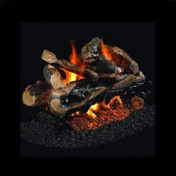 Real Fyre Rugged Split Oak See Thru Gas Log Set 18"