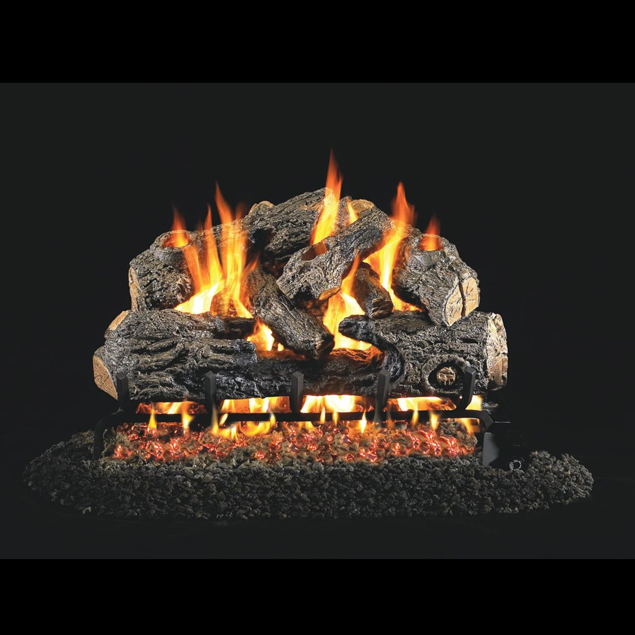Real Fyre 30-inch Charred Northern Oak Standard Gas Log Set 1 Real Fyre 30-inch Charred Northern Oak Standard Gas Log Set