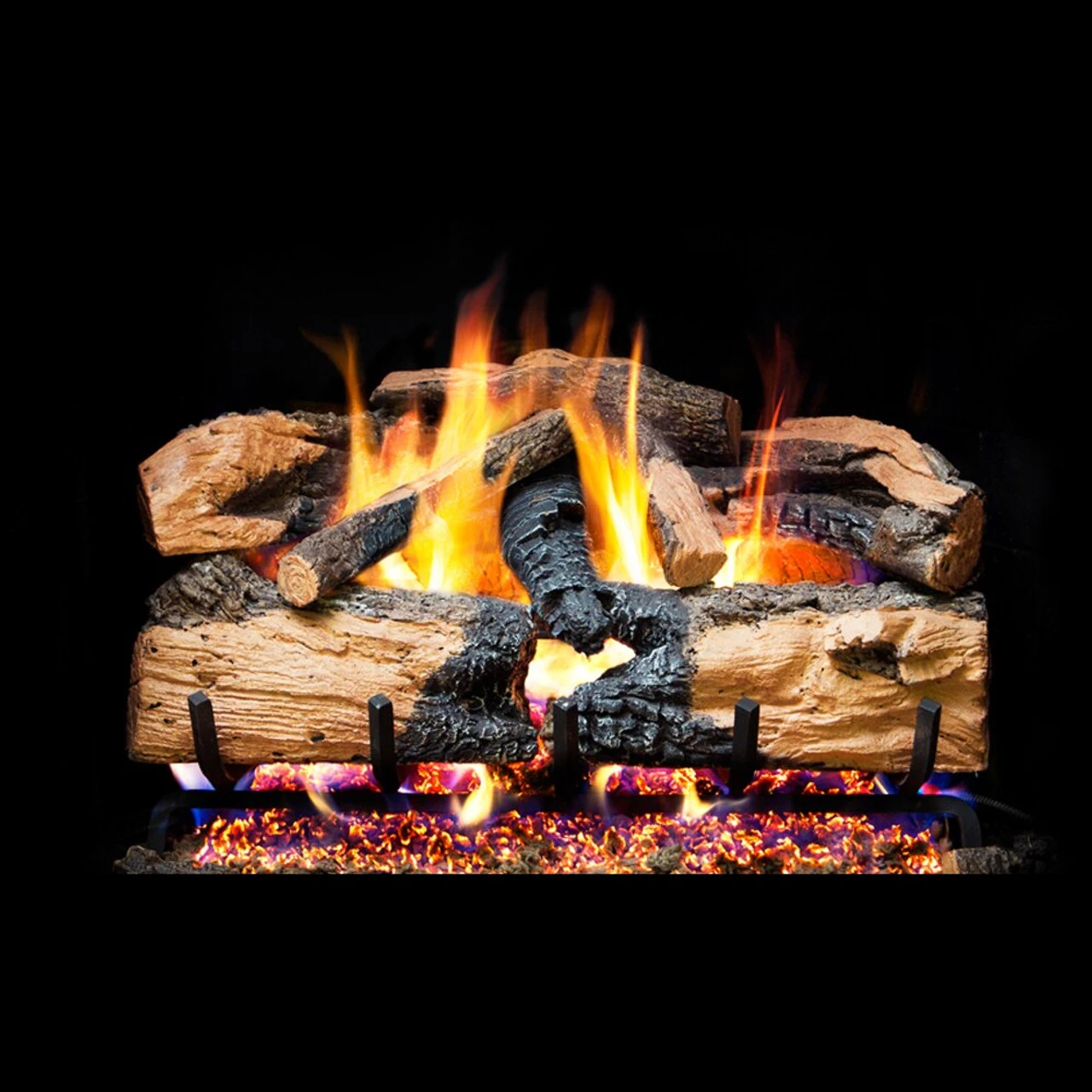 Real Fyre 24-inch Charred Evergreen Split Oak Gas Logs Set 1 Real Fyre 24-inch Charred Evergreen Split Oak Gas Logs Set