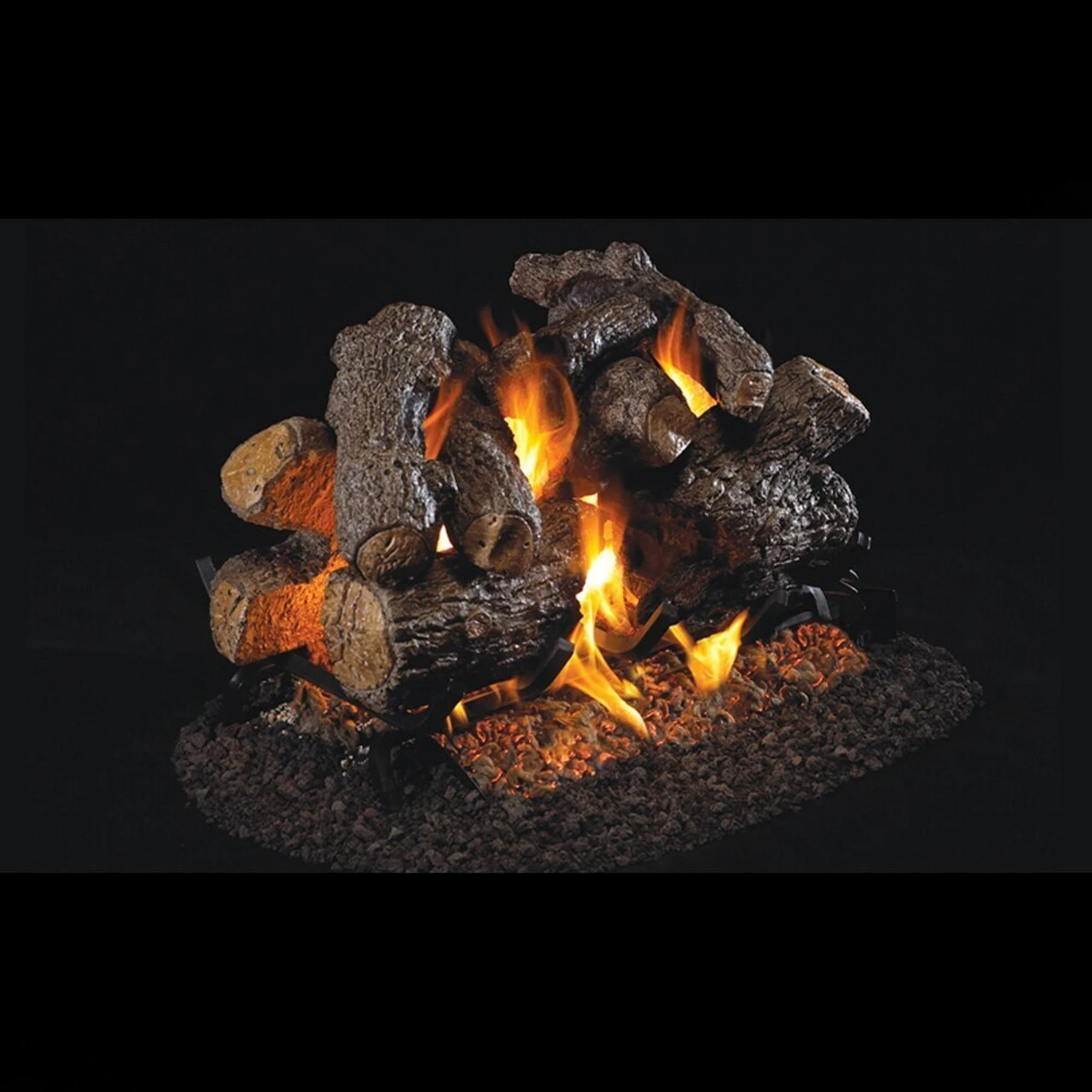 Real Fyre Charred Royal English Oak See Thru Gas Log Set - 30" 1 Real Fyre Charred Royal English Oak See Thru Gas Log Set - 30"