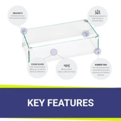 18" Rectangular Glass Wind And Flame Guard | American Fire Glass 6 18" Rectangular Glass Wind And Flame Guard | American Fire Glass -Home Fire Pit fg afpp 18 bubbles 60913.1615933994