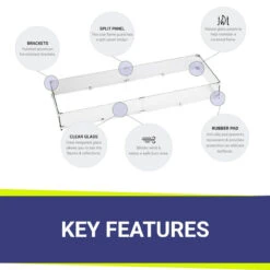 48" Rectangular Glass Wind And Flame Guard | American Fire Glass 6 48" Rectangular Glass Wind And Flame Guard | American Fire Glass -Home Fire Pit fg afpp 48 bubbles 18176.1615938054