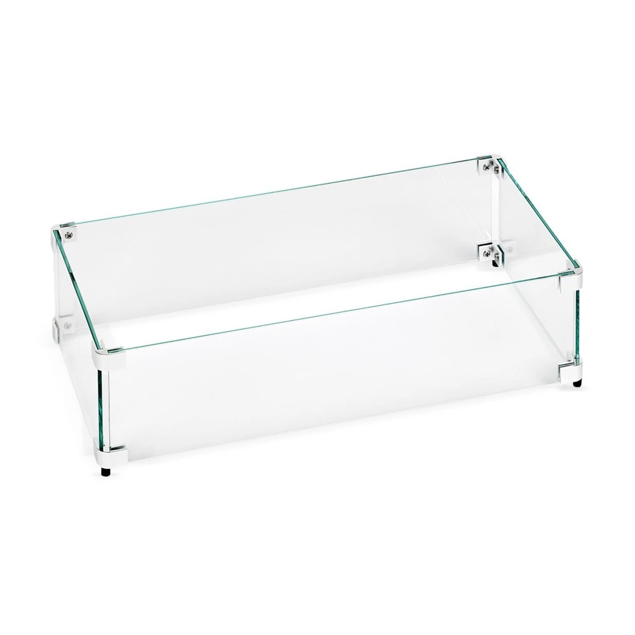 18" Rectangular Glass Wind And Flame Guard | American Fire Glass