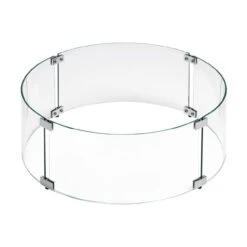 23" Round Tempered Glass Flame Guard | American Fire Glass