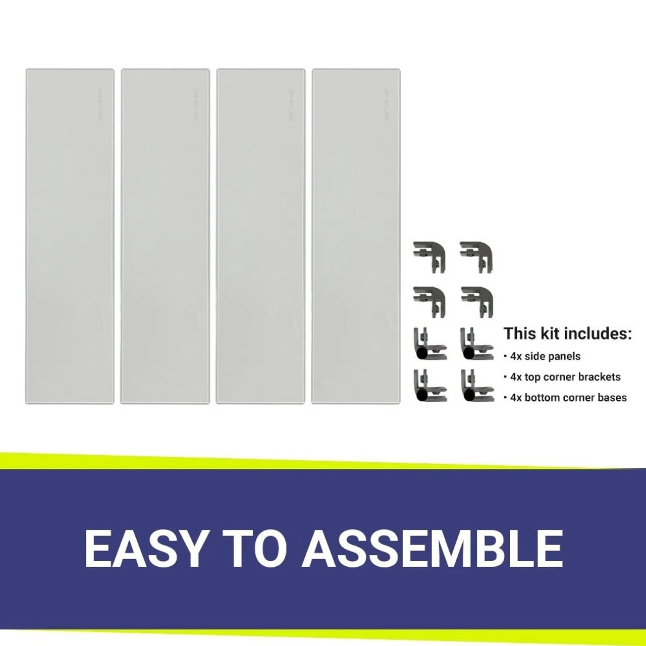 18" Square Glass Wind And Flame Guard | American Fire Glass 3 18" Square Glass Wind And Flame Guard | American Fire Glass - Image 3