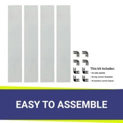 30" Square Glass Wind And Flame Guard | American Fire Glass -Home Fire Pit fg sqp 30 round corner 09686.1615932184