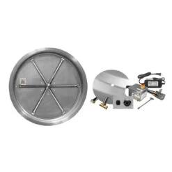 Electronic Ignition Stainless Steel Spur Burner - Round - Drop-In | Firegear