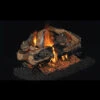 Real Fyre Charred Rugged Split Oak See Thru Gas Log Set - 30"