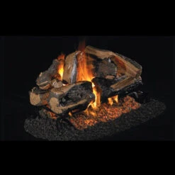 Real Fyre Charred Rugged Split Oak See Thru Gas Log Set - 30"
