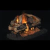 Real Fyre Charred Rugged Split Oak See Thru Gas Log Set - 18"