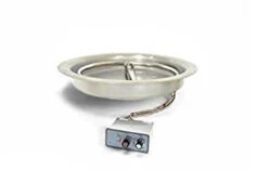 13 Inch Round Bowl Pan Fire Pit Insert Push Button / Flame Sense - HPC