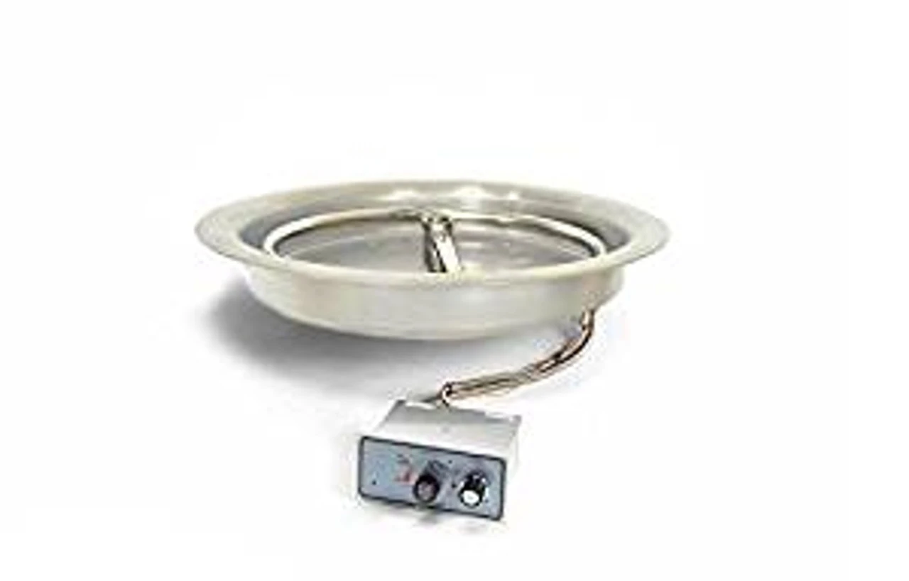 13 Inch Round Bowl Pan Fire Pit Insert Push Button / Flame Sense - HPC 1 13 Inch Round Bowl Pan Fire Pit Insert Push Button / Flame Sense - HPC