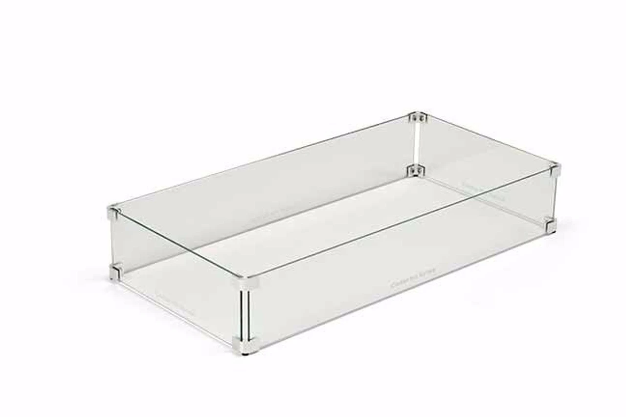 55 In X 15 In Linear Tempered Glass Wind Guard - HPC 1 55 In X 15 In Linear Tempered Glass Wind Guard - HPC