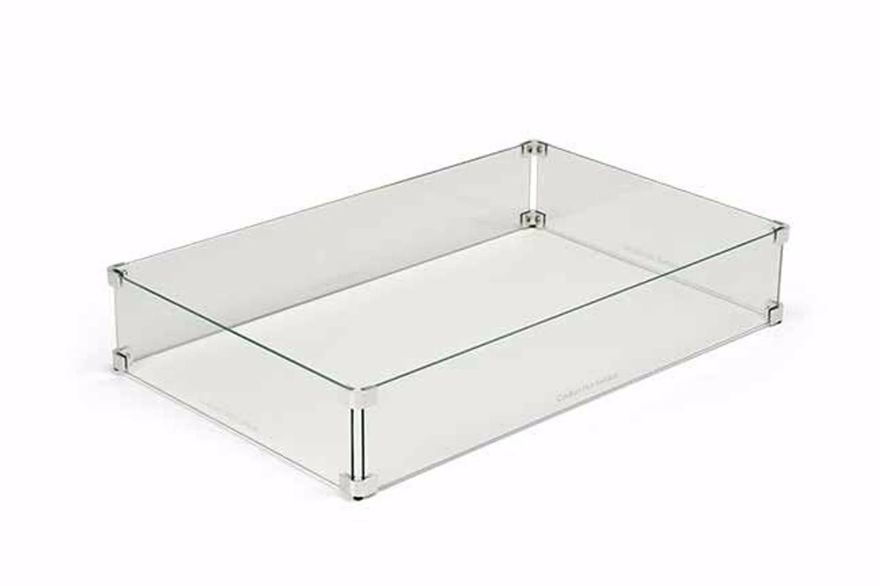 61 In X 23 In Rectangle Tempered Glass Wind Guard - HPC 1 61 In X 23 In Rectangle Tempered Glass Wind Guard - HPC