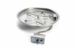 37 Inch Round Bowl Pan Fire Pit Insert Push Button / Flame Sense - HPC
