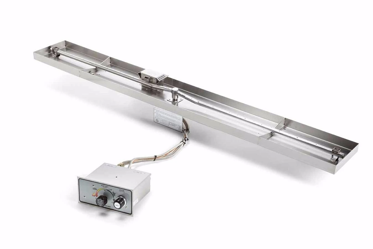 49X8" Rectangle Pan Linear Interlink Fire Pit Insert – Push Button Flex Line - HPC 1 49X8" Rectangle Pan Linear Interlink Fire Pit Insert – Push Button Flex Line - HPC