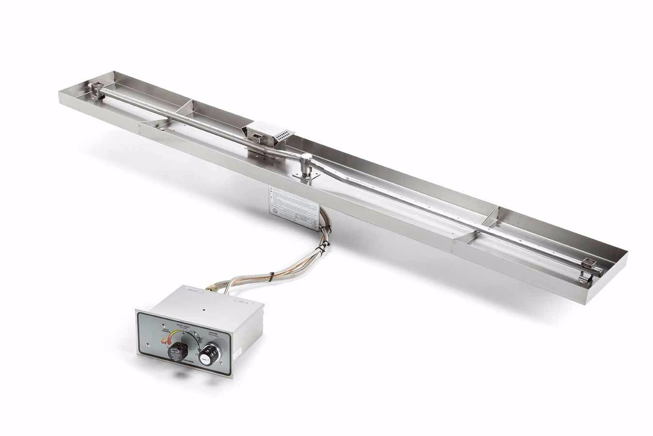 25X8" Rectangle Pan Linear Interlink Fire Pit Insert – Push Button Flex Line - HPC 1 25X8" Rectangle Pan Linear Interlink Fire Pit Insert – Push Button Flex Line - HPC