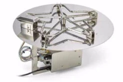 24" Flat Bowl Pan Penta Burner Fire Pit Insert β Electronic Ignition - HPC