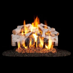 Real Fyre 18/20-inch Charred Mountain Birch Standard Gas Log Set