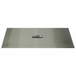 The Outdoor Plus 14" Wide Brushed Stainless Steel Rectangle Fire Pit Cover