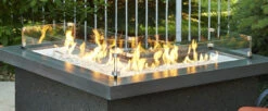 Outdoor GreatRoom Glass Guard For The Pointe Fire Pit Table - GLASS GUARD-1242-L
