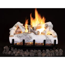 Ashton White Birch Vented Outdoor Gas Logs | Dual-Burner |Superior