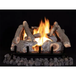 Ozark Charred Oak Vented Gas Logs | Dual-Burner |Superior