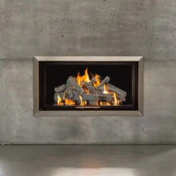 Western Driftwood Vented Front View Gas Log Set | Grand Canyon Gas Logs