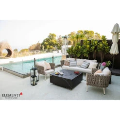Elementi Plus Sofia Marble Porcelain Fire Table -Home Fire Pit zs8EJjg 29291.1658502492